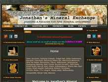 Tablet Screenshot of jonathansmineralexchange.com